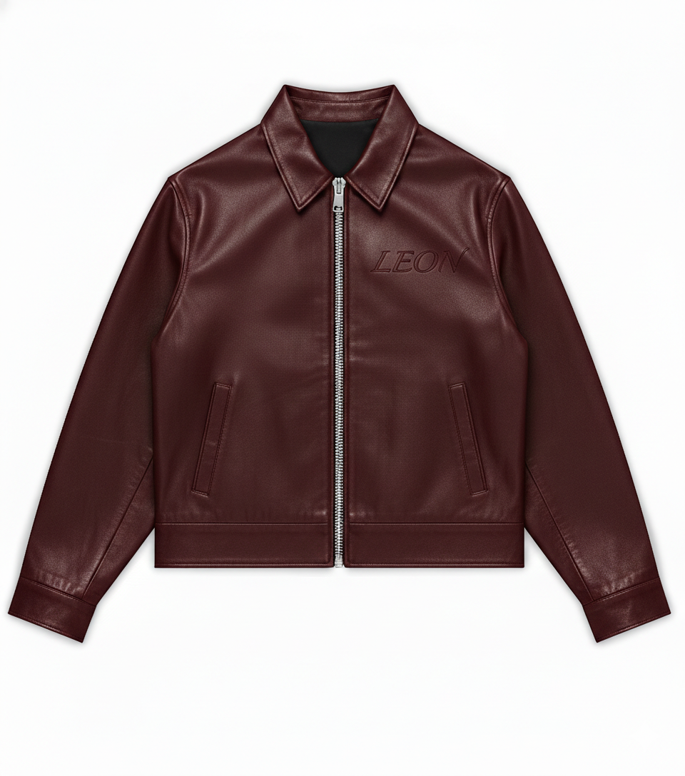 OXBLOOD LEATHER JACKET