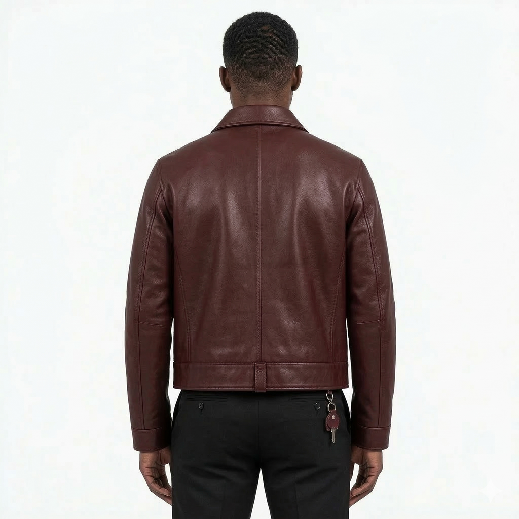 OXBLOOD LEATHER JACKET