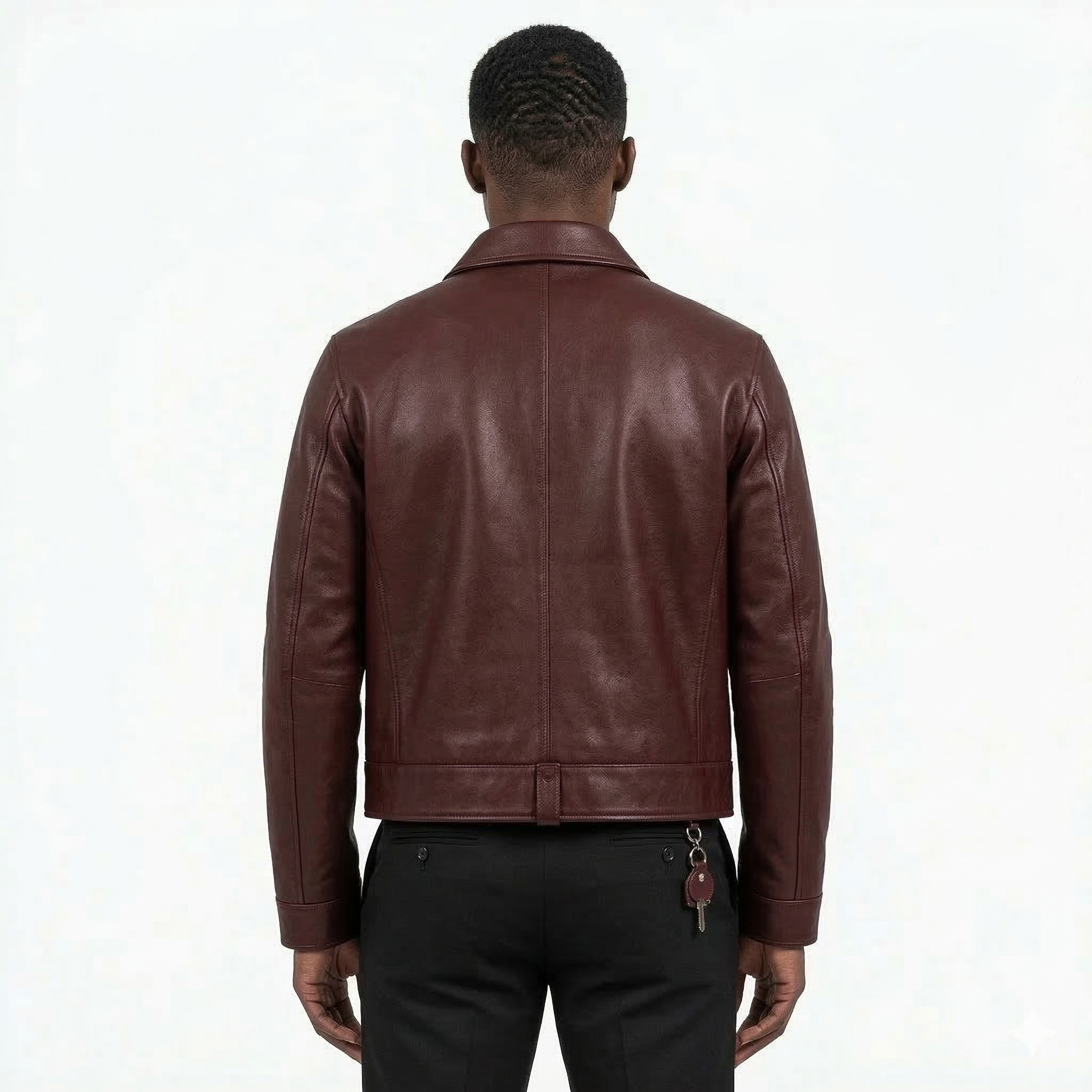 OXBLOOD LEATHER JACKET