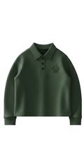 LONG SLEEVE TENNIS SHIRT. Forest Green