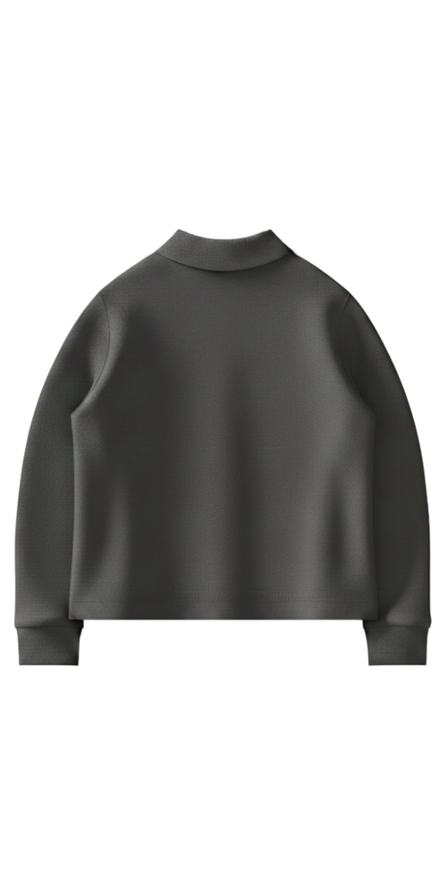 LONG SLEEVE TENNIS SHIRT. Grey